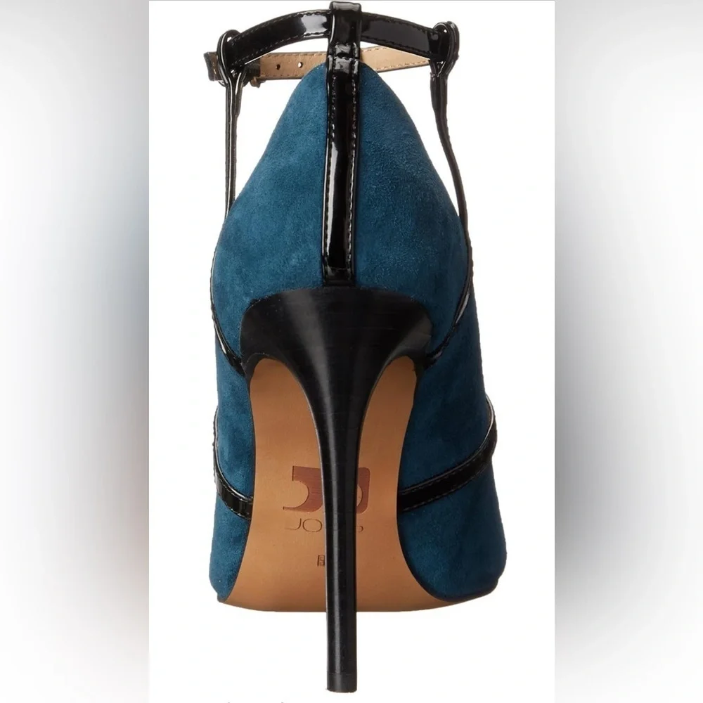 Joe's Jeans Women's Gadget Dress T-Strap Pump, Blue Suede 9